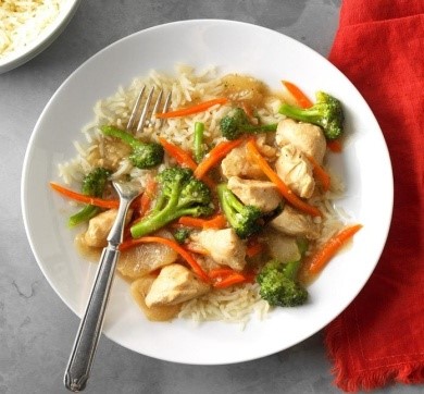 5) Garlic Chicken and Broccoli