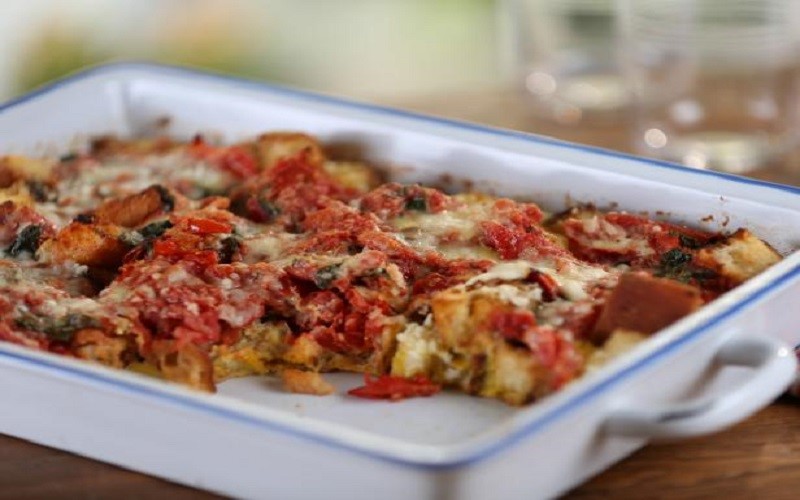 Cheese-and-Tomato-Strata