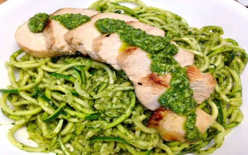 Basil-Pesto-Grilled-Chicken-and-Zoodles