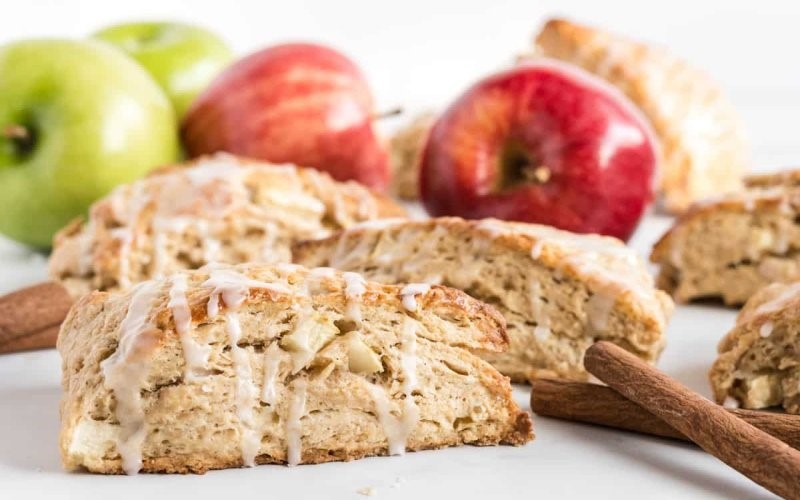 Caramel Apple Cinnamon Scones