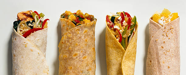 Burritos isolated on white