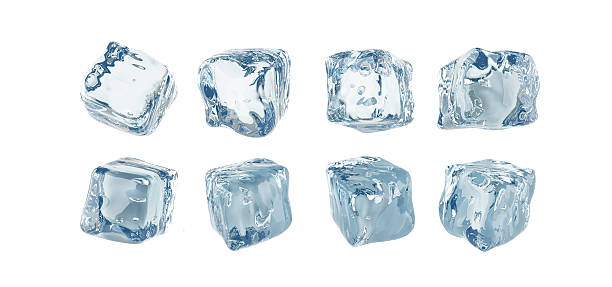 "Eight ice cubes, 3ds max image"