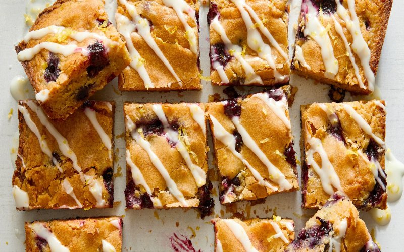lemon-blueberry-blondies